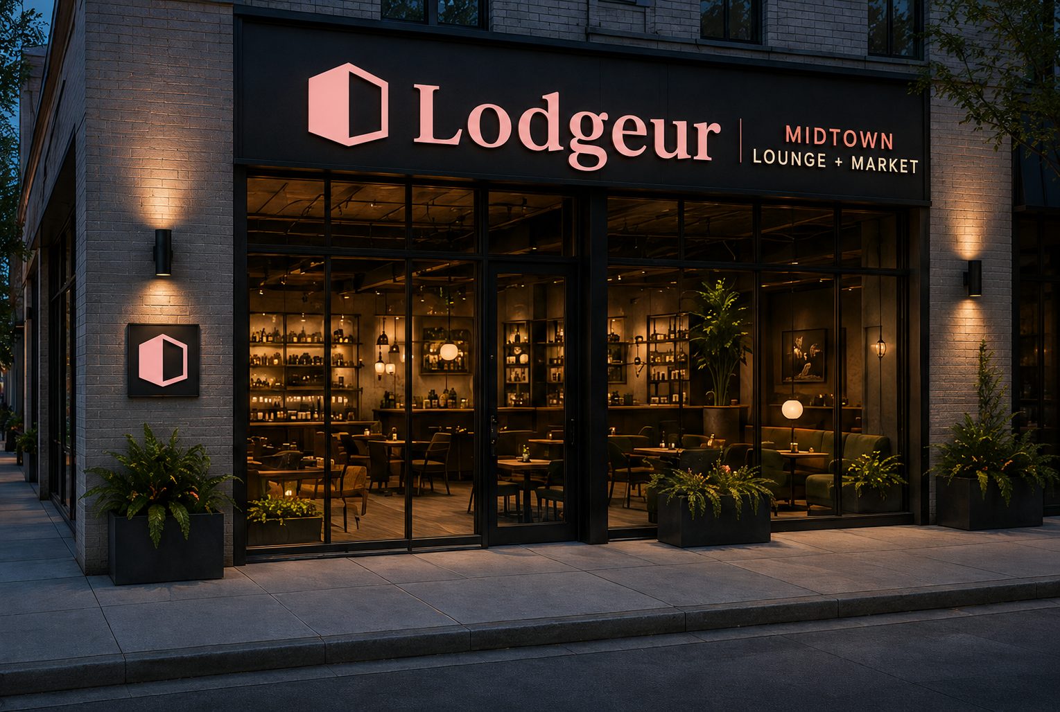 Concept rendering of the storefront at Mid Main in Midtown Houston